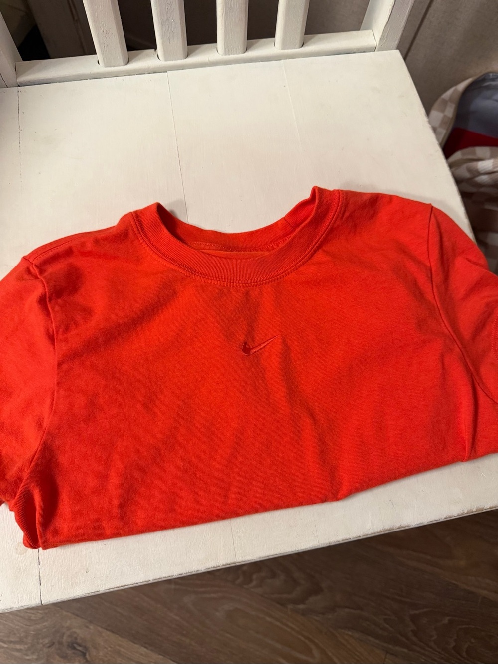 Nike Bright Orange Kids Short Sleeve Crew Tee
